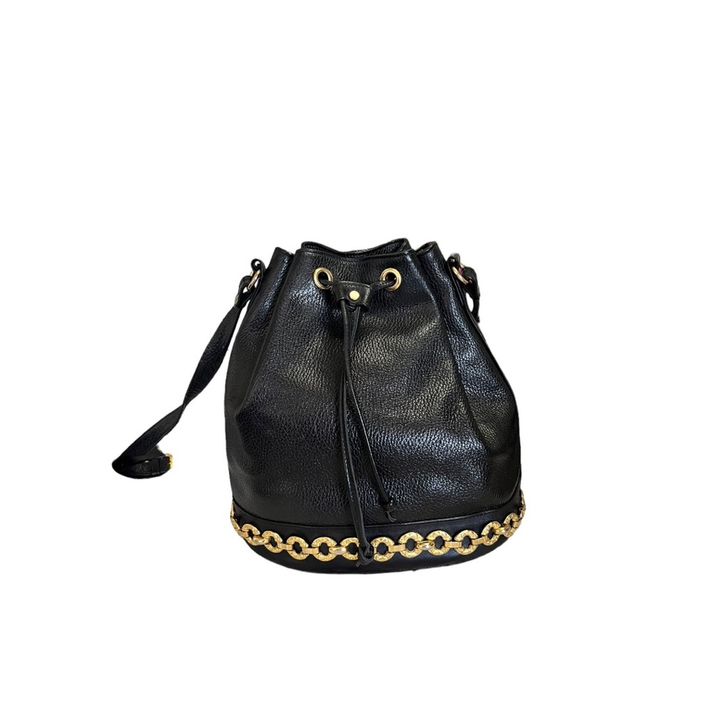Vintage Fratini made in Italy leather bucket bag